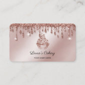 ケーキ&スイーツカップケーキホームベーカリードリッピング金ゴールド 名刺 (正面)