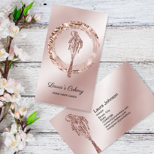 ケーキ&スイーツカップケーキホームベーカリードリップウィスク 名刺