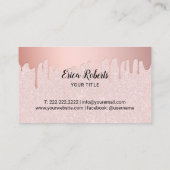 ケーキ&スイーツカップケーキホームベーカリーピンクグリッター 名刺 (裏面)