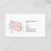 ケーキ&スイーツカップケーキホームベーカリーミキサーフラワー 名刺 (裏面)