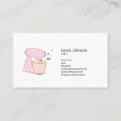 ケーキ&スイーツカップケーキホームベーカリーミキサー 名刺 (裏面)