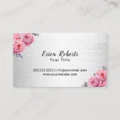 ケーキ&スイーツカップケーキホームベーカリーモダンフローラ 名刺 (裏面)