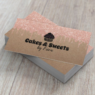 ケーキ&スイーツカップケーキホームベーカリー素朴クラフト 名刺