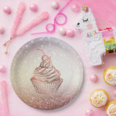 ケーキ&スイーツカップケーキホームベーカリー素朴ヴィンテージ ペーパープレート (パーティー)