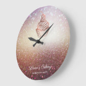 ケーキ&スイーツカップケーキホームベーカリー素朴ヴィンテージ ラージ壁時計 (傾斜)