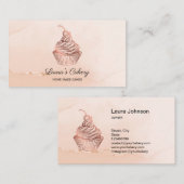 ケーキ&スイーツカップケーキホームベーカリー素朴ヴィンテージ 名刺 (正面/裏面)