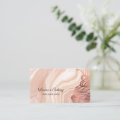 ケーキ&スイーツカップケーキホームベーカリー素朴ヴィンテージ 名刺 (スタンド正面)