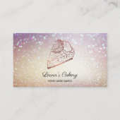 ケーキ&スイーツカップケーキホームベーカリー素朴ヴィンテージ 名刺 (正面)