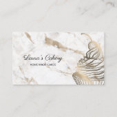 ケーキ&スイーツカップケーキホームベーカリー素朴ヴィンテージ 名刺 (正面)