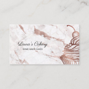 ケーキ&スイーツカップケーキホームベーカリー素朴ヴィンテージ 名刺