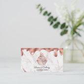 ケーキ&スイーツカップケーキホームベーカリー素朴ヴィンテージ 名刺 (スタンド正面)