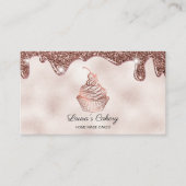 ケーキ&スイーツカップケーキホームベーカリー素朴ヴィンテージ 名刺 (正面)