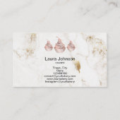 ケーキ&スイーツカップケーキホームベーカリー素朴ヴィンテージ 名刺 (裏面)