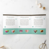 ケーキ&スイーツベーカリーショップブランド 三つ折りカード (内部)