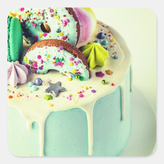 ケーキ スクエアシール (正面)