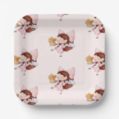 ケーキ&ティータイム誕生日 ペーパープレート (正面)