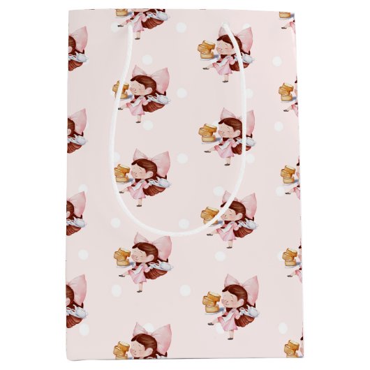 ケーキ&ティータイム誕生日 ミディアムペーパーバッグ (正面)