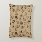 ケーキ、デザートおよびベーカリーが付いているパターン アクセントクッション (裏面(縦))