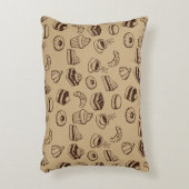 ケーキ、デザートおよびベーカリーが付いているパターン アクセントクッション (正面(垂直))