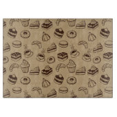 ケーキ、デザートおよびベーカリーが付いているパターン カッティングボード (正面)