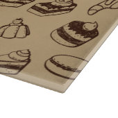 ケーキ、デザートおよびベーカリーが付いているパターン カッティングボード (角)