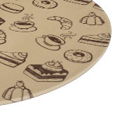 ケーキ、デザートおよびベーカリーが付いているパターン カッティングボード (角)