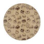 ケーキ、デザートおよびベーカリーが付いているパターン カッティングボード (正面)