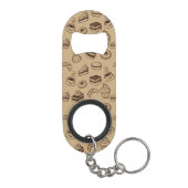 ケーキ、デザートおよびベーカリーが付いているパターン キーホルダー栓抜き (裏面)