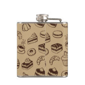 ケーキ、デザートおよびベーカリーが付いているパターン フラスク (裏面)