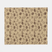 ケーキ、デザートおよびベーカリーが付いているパターン フリースブランケット (正面(横))