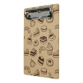 ケーキ、デザートおよびベーカリーが付いているパターン ミニクリップボード (アングル2)