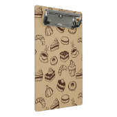 ケーキ、デザートおよびベーカリーが付いているパターン ミニクリップボード (アングル)