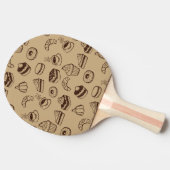ケーキ、デザートおよびベーカリーが付いているパターン 卓球ラケット (横)