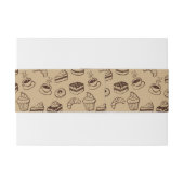 ケーキ、デザートおよびベーカリーが付いているパターン 招待状ベリーバンド (裏面例)