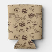 ケーキ、デザート及びベーカリー付き模様 缶クーラー (裏面)