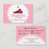ケーキ。 ハンドメイドのケーキ、3つのDのケーキ 名刺 (正面/裏面)