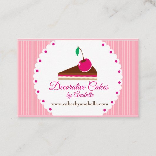 ケーキ。 ハンドメイドのケーキ、3つのDのケーキ 名刺 (正面)