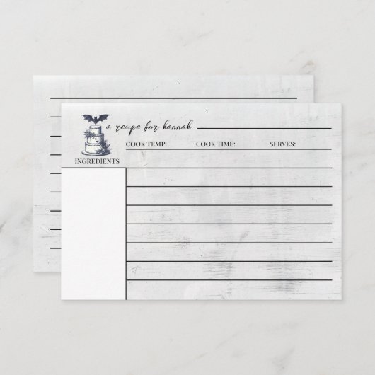 ケーキ バット レシピ カード (正面/裏面)