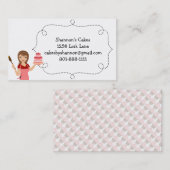 ケーキ·ベーカリー·ウーマン·ビジネスカード 名刺 (正面/裏面)