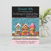 ケーキ ホリデー クリスマス パーティー 招待状 (スタンド正面)