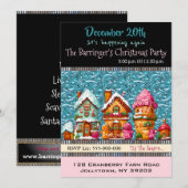 ケーキ ホリデー クリスマス パーティー 招待状 (正面/裏面)