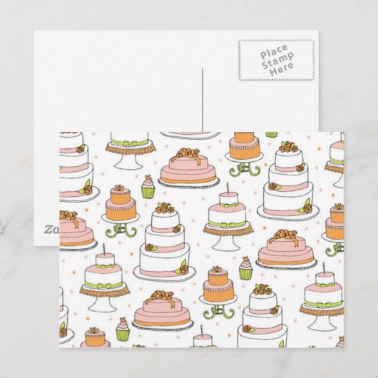 ケーキ ポストカード (正面/裏面)