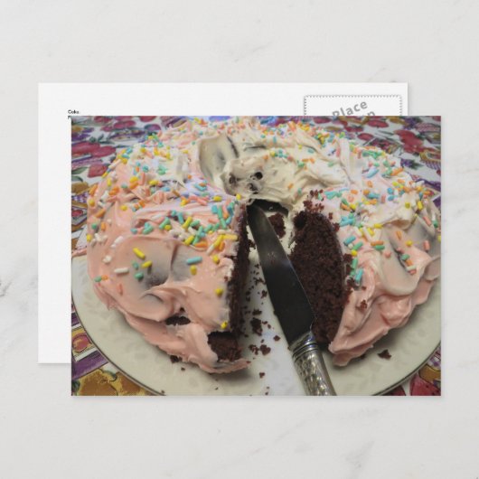 ケーキ ポストカード (正面/裏面)