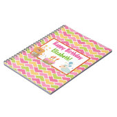 ケーキ、ライオン、羊と風船ハッピーバースデー ノートブック (左側)