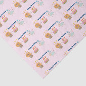 ケーキ、ライオン、羊と風船ハッピーバースデー 薄葉紙 (詳細)