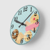 ケーキ ラウンド壁時計 (傾斜)