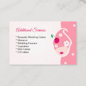 ケーキ，手作り3Dケーキ，ペストリー調理器 名刺 (裏面)