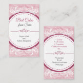 ケーキ，手作り3Dケーキ，ペストリー調理器 名刺 (正面/裏面)