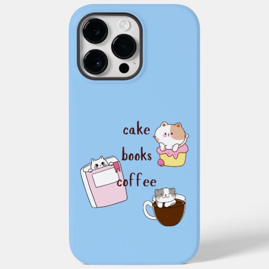 ケーキ 本 コーヒー Case-Mate iPhoneケース (裏面)