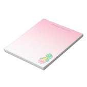 ケーキ（猫＋蛇）ピンクのノートパッド ノートパッド (回転)
